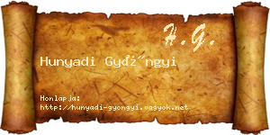 Hunyadi Gyöngyi névjegykártya